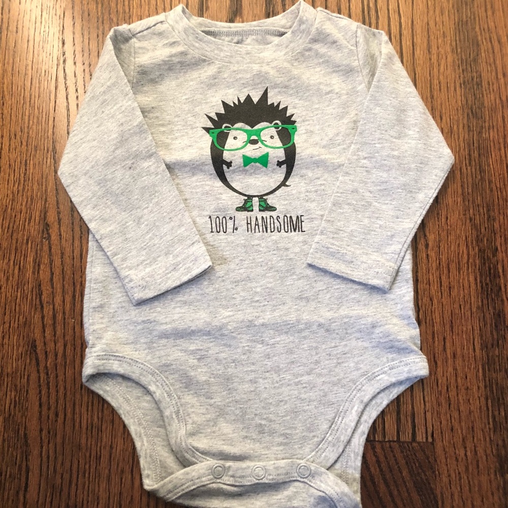 100% Handsome Long-Sleeve Onsie